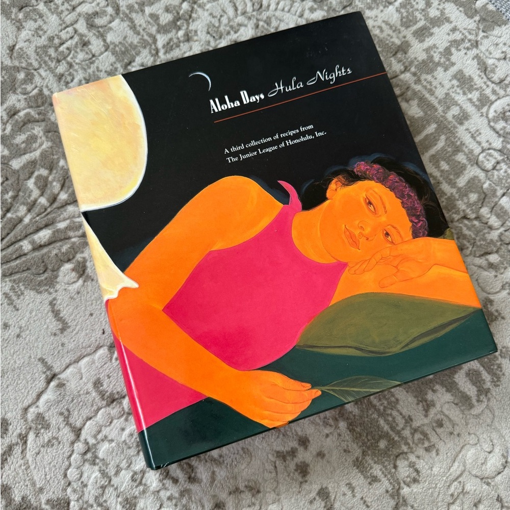 Pegge Hopper Aloha Days Hula Nights Hard Cover Cook Book